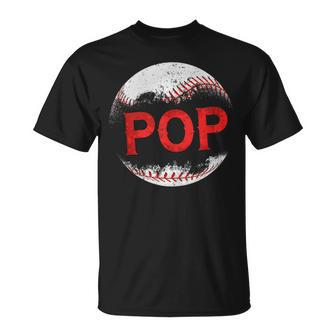Baseball Pop Happy Fathers Day Proud Dad Grandpa Men T-Shirt - Thegiftio UK