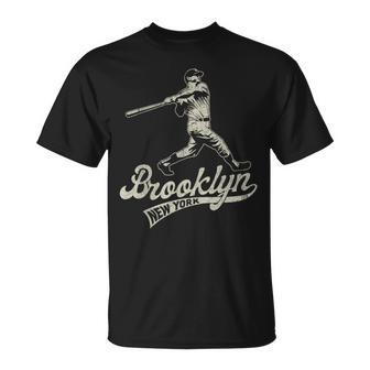 Baseball Vintage Style Brooklyn For & Women T-Shirt - Monsterry