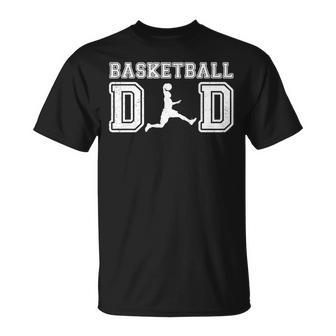 Basketball Dad Father's Day Vintage Cool Daddy Papa Father T-Shirt - Thegiftio UK