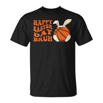 Basketball Easter Rabbit Bunny Happy Easter Day Bruh T-Shirt | Mazezy