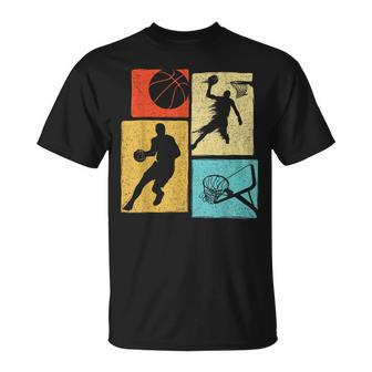 Basketball Players Colorful Ball Hoop Sports Lover T-Shirt | Seseable CA