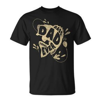Bass Dad Ever Fishing Lovers Dad Fathers Day Fishing T-Shirt - Thegiftio UK