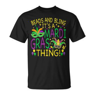 Beads Bling Mardi Gras Thing Carnival Party Women T-Shirt | Seseable CA