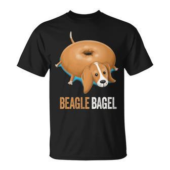 Beagle Dog Bagel Bread Pun Animals T-Shirt | Mazezy