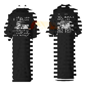 Beagle Dog Lover Slogan Laida Es Mejor Con Beagles Camiseta unisex - Regaloses