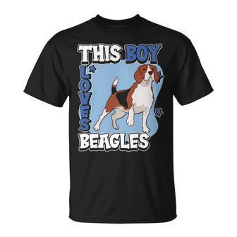 Beagle Quote Dog Owner This Boy Loves Beagles T-Shirt | Mazezy