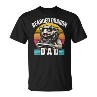 Bearded Dragon Dad Vintage Video Game Lizard Reptile Lover T-Shirt - Thegiftio UK