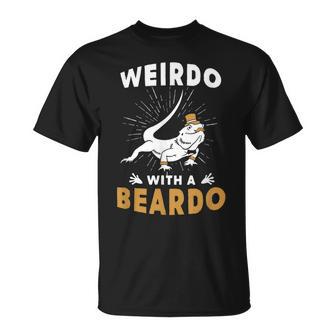 Beardie Lovers- Weirdo With A Beardo Bearded Dragon T-Shirt - Monsterry UK