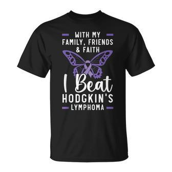 I Beat Hodgkin's Lymphoma Survivor Lymphoma Cancer T-Shirt - Monsterry DE