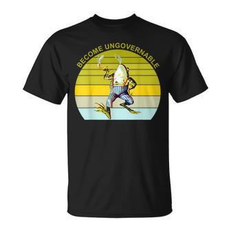 Become Ungovernable Frog Vintage Apparel T-Shirt - Monsterry