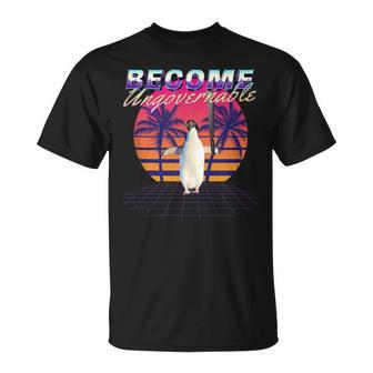 Become Ungovernable Machete Penguin Meme Vaporwave T-Shirt - Monsterry UK