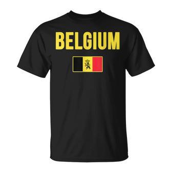 Belgium Belgian Flag Souvenir Belgie T-Shirt - Monsterry CA