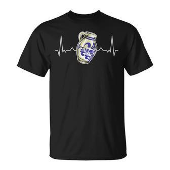 Bembel Herzbeat Apfelwein Äppelwoi Äppler T-Shirt - Seseable