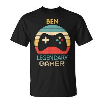 Ben Name Personalised Legendary Gamer T-Shirt - Seseable