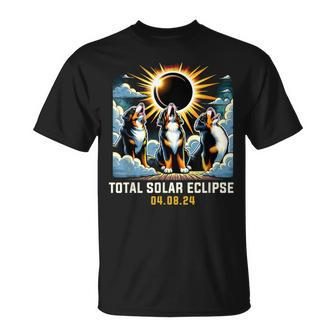 Bernese Mountain Dog Howling At Solar Eclipse T-Shirt - Thegiftio UK