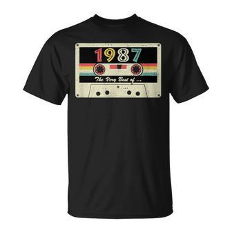 The Very Best Of 1987 Vintage Birthday Mixtape T-Shirt - Monsterry UK