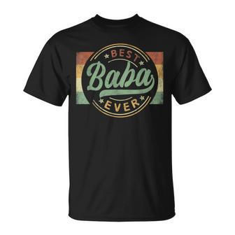 Best Baba Ever Emblem Father's Day Baba Grandpa T-Shirt - Seseable