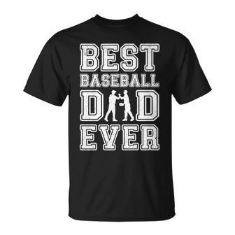 Best Baseball Dad Ever Father's Day Vintage Papa Father Dad T-Shirt - Thegiftio UK
