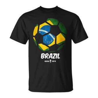 Best Brazil Soccer Ball Flag Brazilian Futbol Fan T-Shirt - Monsterry UK