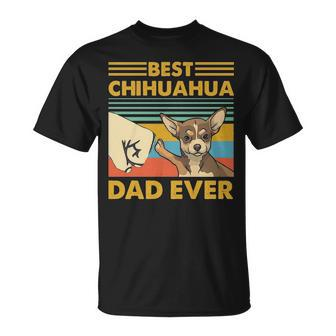 Best Chihuahua Dad Ever Retro Vintage Sunse T-Shirt | Mazezy