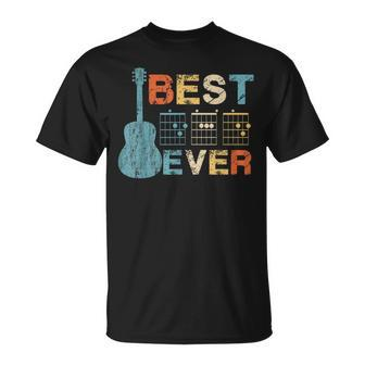 Best Dad Ever Guitar Chords Musician Father Day T-Shirt - Monsterry UK