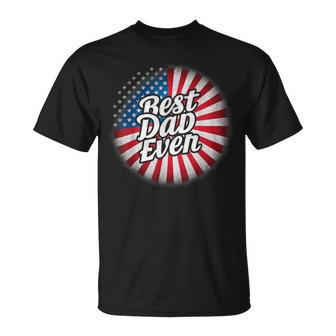 Best Dad Ever Us Flag Patriotic Fathers Day T-Shirt - Thegiftio UK