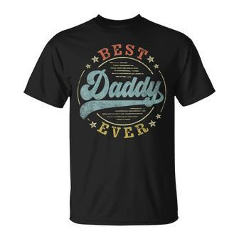 Best Daddy Ever Father's Day Daddy Vintage Emblem T-Shirt - Seseable