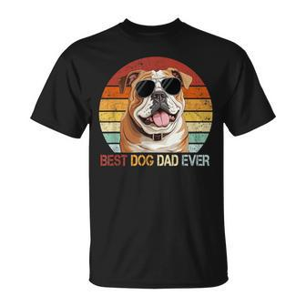 Best Dog Dad Ever English Bulldog Father's Day T-Shirt - Monsterry DE
