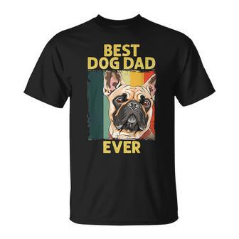 Best Dog French Bulldog Dad Ever For Father's Day T-Shirt - Monsterry DE