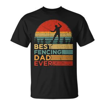 Best Fencing Dad Ever Vintage Fencing Father's Day T-Shirt - Monsterry AU