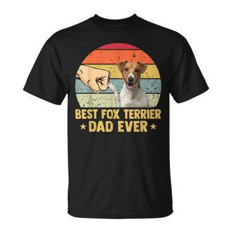 Best Fox Terrier Dad Ever Retro Vintage Father Day T-Shirt - Monsterry UK