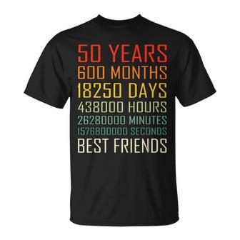 Best Friends Vintage 50 Years Friendship Anniversary T-Shirt - Monsterry AU