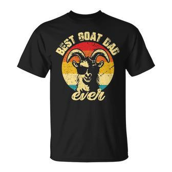 Best Goat Dad Ever Face Retro Vintage Sunset T-Shirt | Mazezy