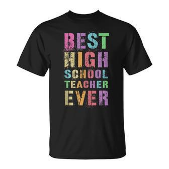 Best High School Teacher Teaching Grades 9-12R Appreciation T-Shirt - Monsterry AU