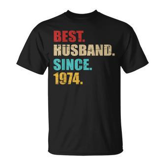 Best Husband Since 1974 For 50Th Golden Wedding Anniversary T-Shirt - Thegiftio