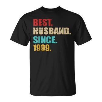 Best Husband Since 1999 For 25Th Silver Wedding Anniversary T-Shirt - Monsterry UK