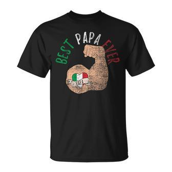 Best Papa Ever Italian Dad Fathers Day Vintage T-Shirt - Monsterry DE