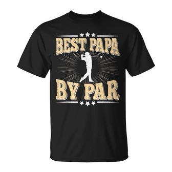 Best Papa By Par Retro Golf Player Daddy Dad Fathers Day T-Shirt - Seseable