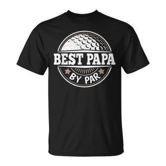 Best Papa By Par Vintage Golf Player Daddy Dad Fathers Day T-Shirt - Monsterry