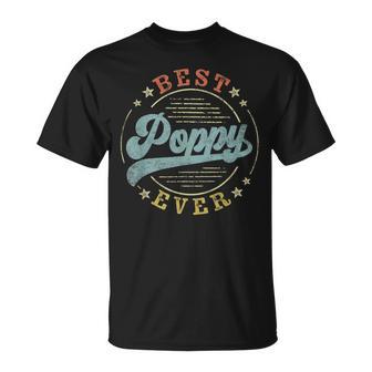 Best Poppy Ever Father's Day Poppy Vintage Emblem T-Shirt - Monsterry UK