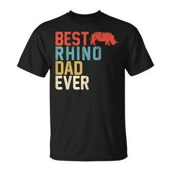 Best Rhino Dad Ever Retro Vintage T-Shirt - Monsterry DE