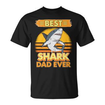 Best Shark Dad Ever Hai Papaatertag Haie T-Shirt - Geschenkecke