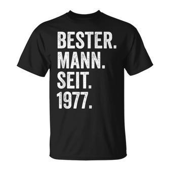 With Bester Mann Seit 1977 47 Hochzeitstag 47 Jahre T-Shirt - Seseable