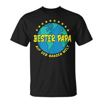 Bester Papa Auf Der Ganzen Welt I Papaatertag T-Shirt - Geschenkecke