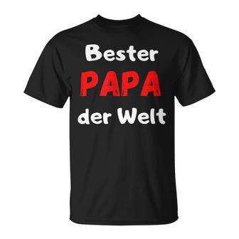 Bester Papa Der Welt Geburtstag Geschenk Familie T-Shirt - Geschenkecke