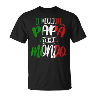 Bester Papa Der Welt Italian Italian Slogan T-Shirt - Geschenkecke