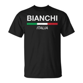 Bianchi Italian Name Family Surname Italy Flag Italia T-Shirt - Geschenkecke