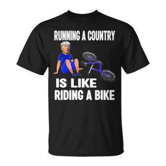 Biden Falls Off Bike Joe Biden Falling Off His Bicycle T-Shirt | Mazezy DE