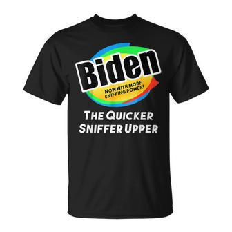 Biden Now With More Sniffing Power The Quicker Sniffer Upper T-Shirt - Seseable