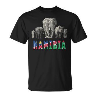 Big 5 Wildlife For Namibia Safari T-Shirt - Seseable